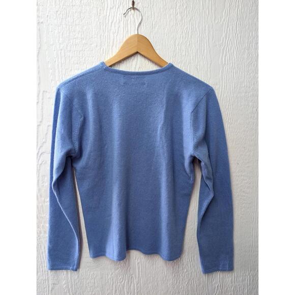 Vtg BERK Of Burlinston Arcade Ballantyne Cashmere Blue Sweater Scotland Size 3 - Picture 5 of 5